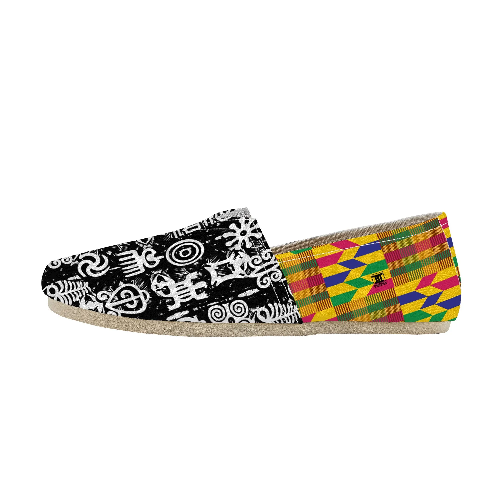 Adinkra Tuntumkasa-Kente Slip-on Canvas