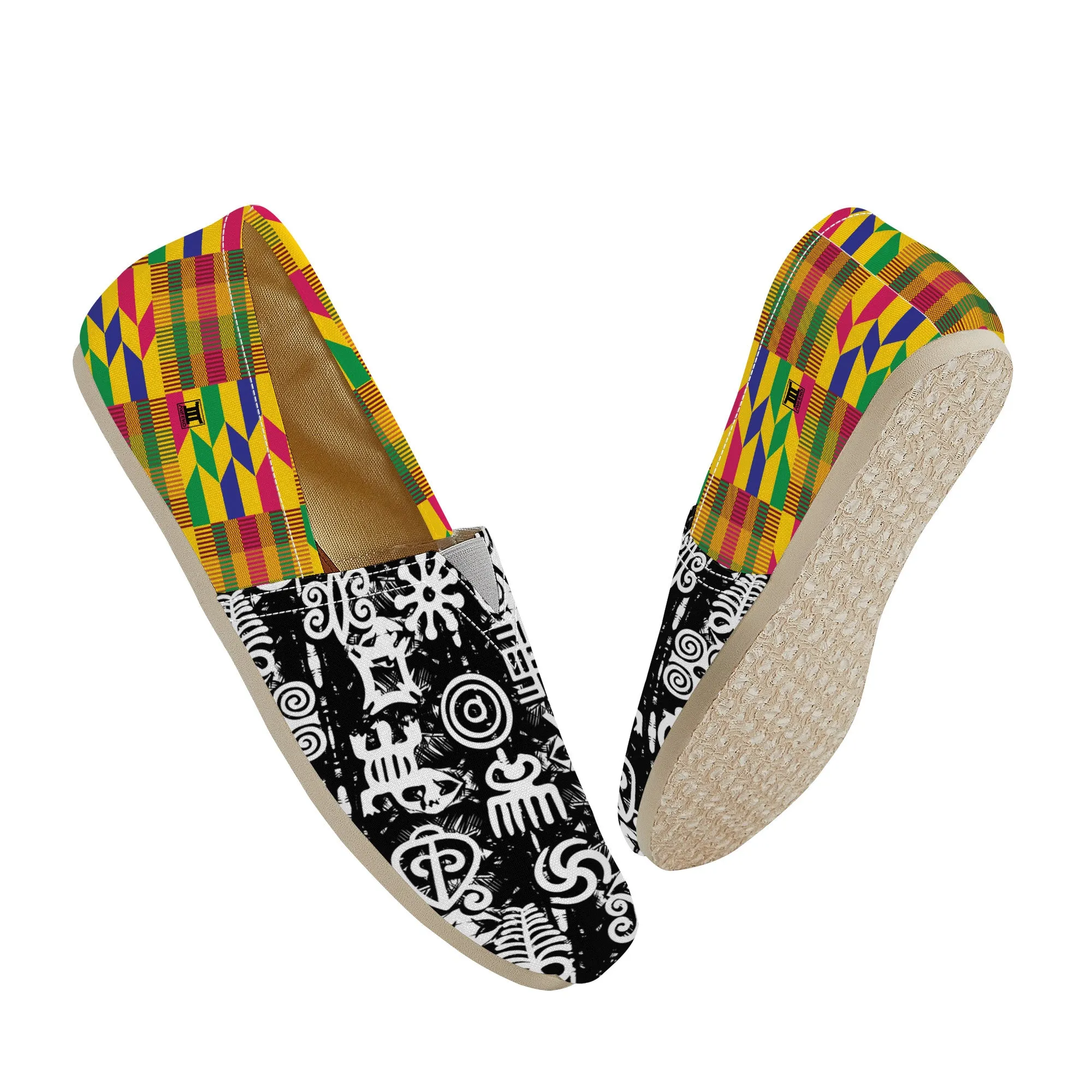 Adinkra Tuntumkasa-Kente Slip-on Canvas