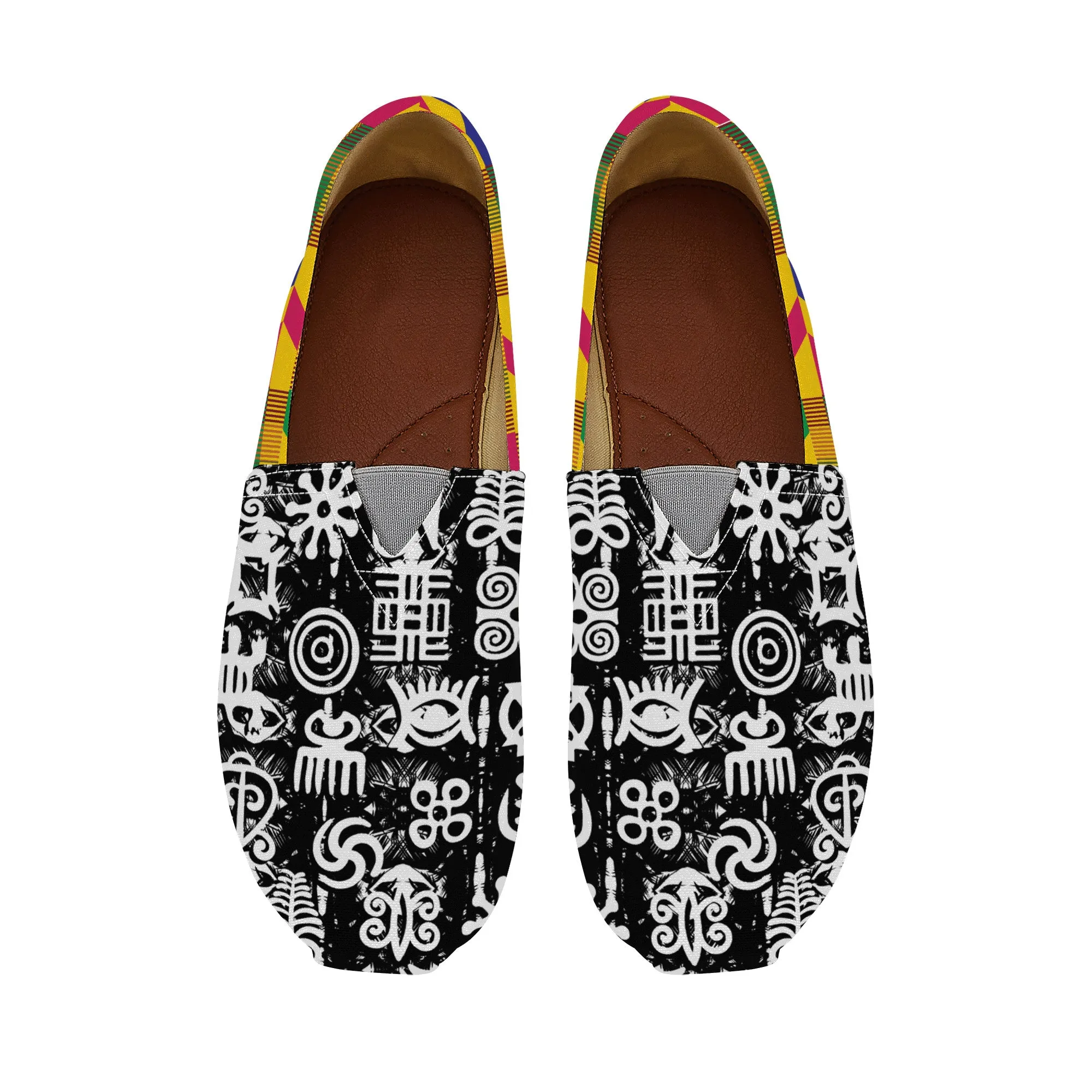 Adinkra Tuntumkasa-Kente Slip-on Canvas