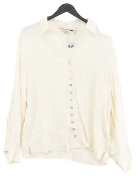 & Other Stories Women's Blouse UK 14 Cream 100% Viscose