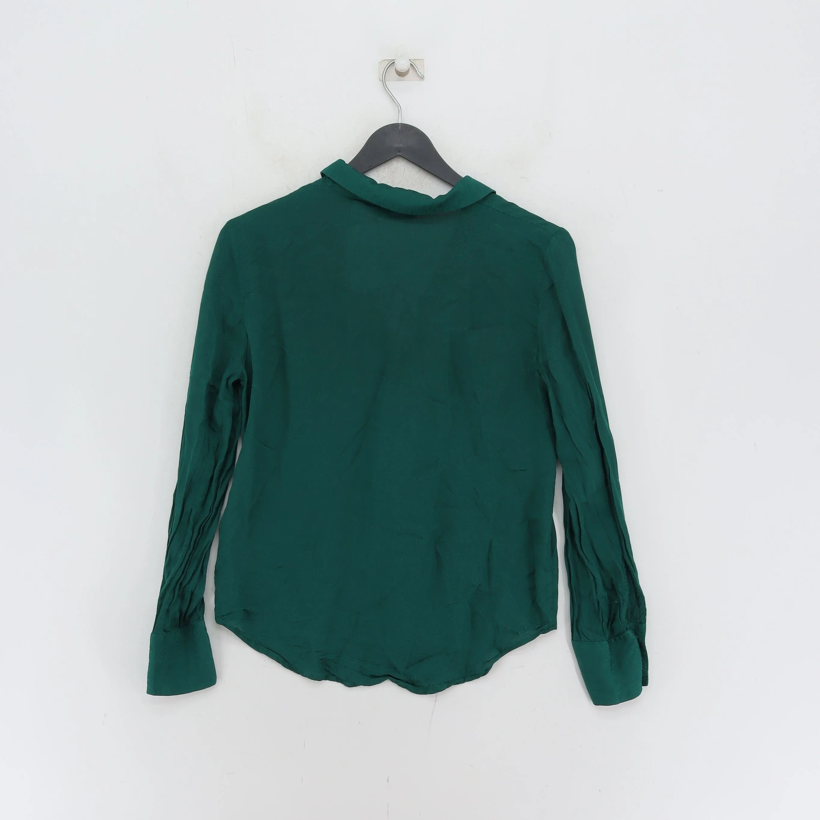 & Other Stories Women's Blouse UK 6 Green 100% Viscose