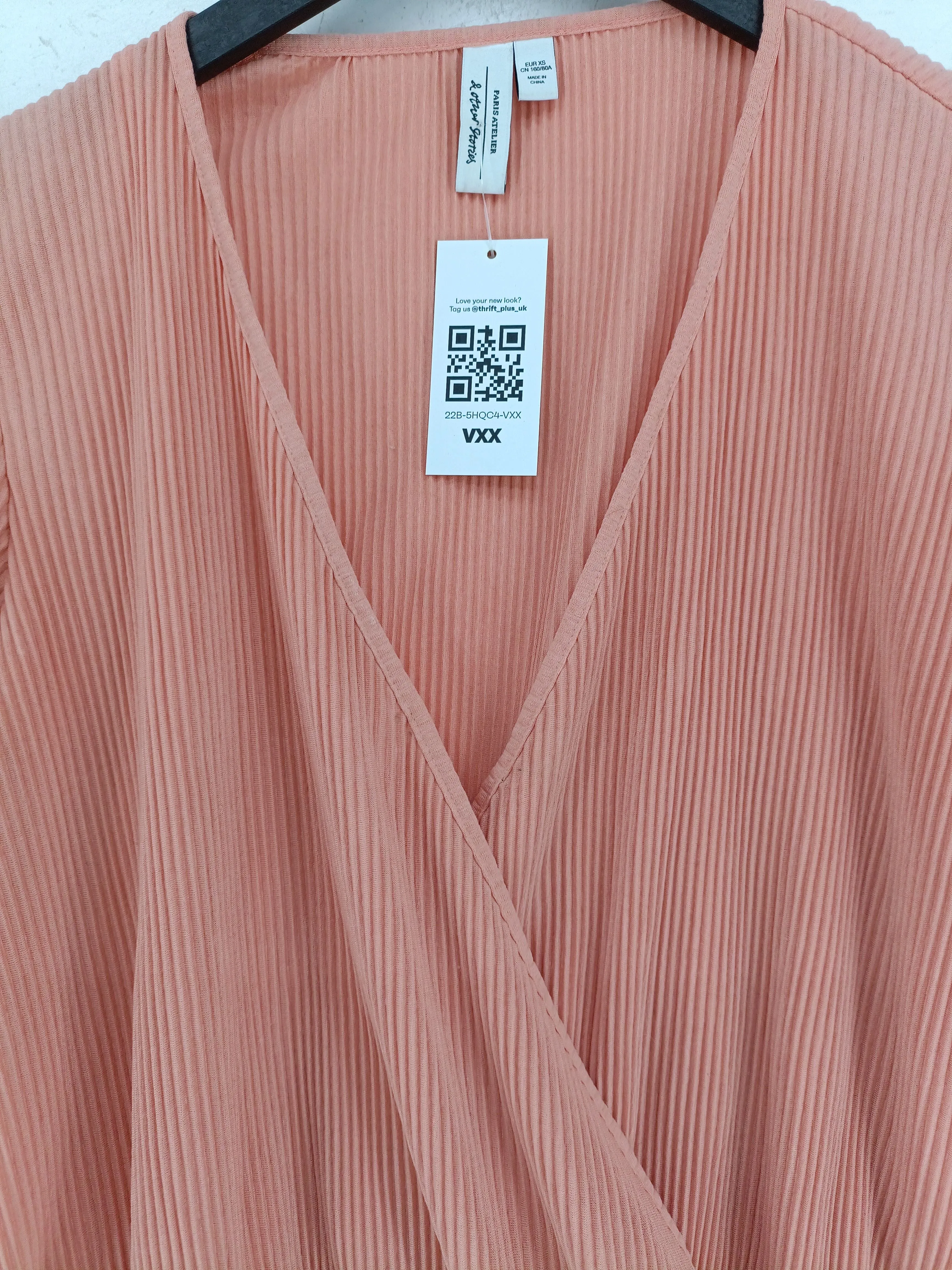 & Other Stories Women's Blouse XS Orange 100% Polyester