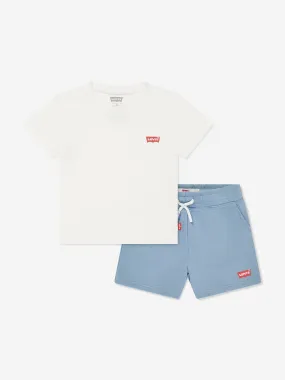 Baby Boys Batwing T-Shirt and Shorts Set in White