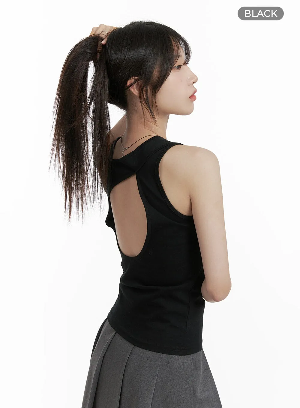 Back Cut-Out Sleeveless Top CA404