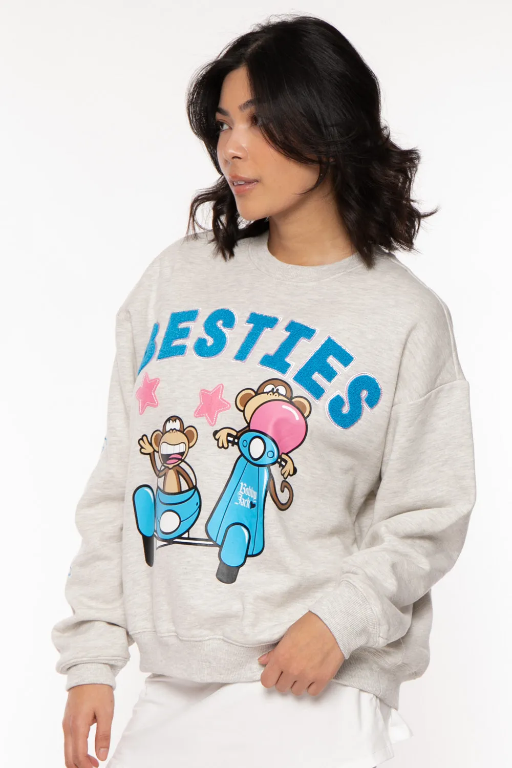 Besties - Bobby Jack Oversized Premium Sweatshirt - Heather Grey