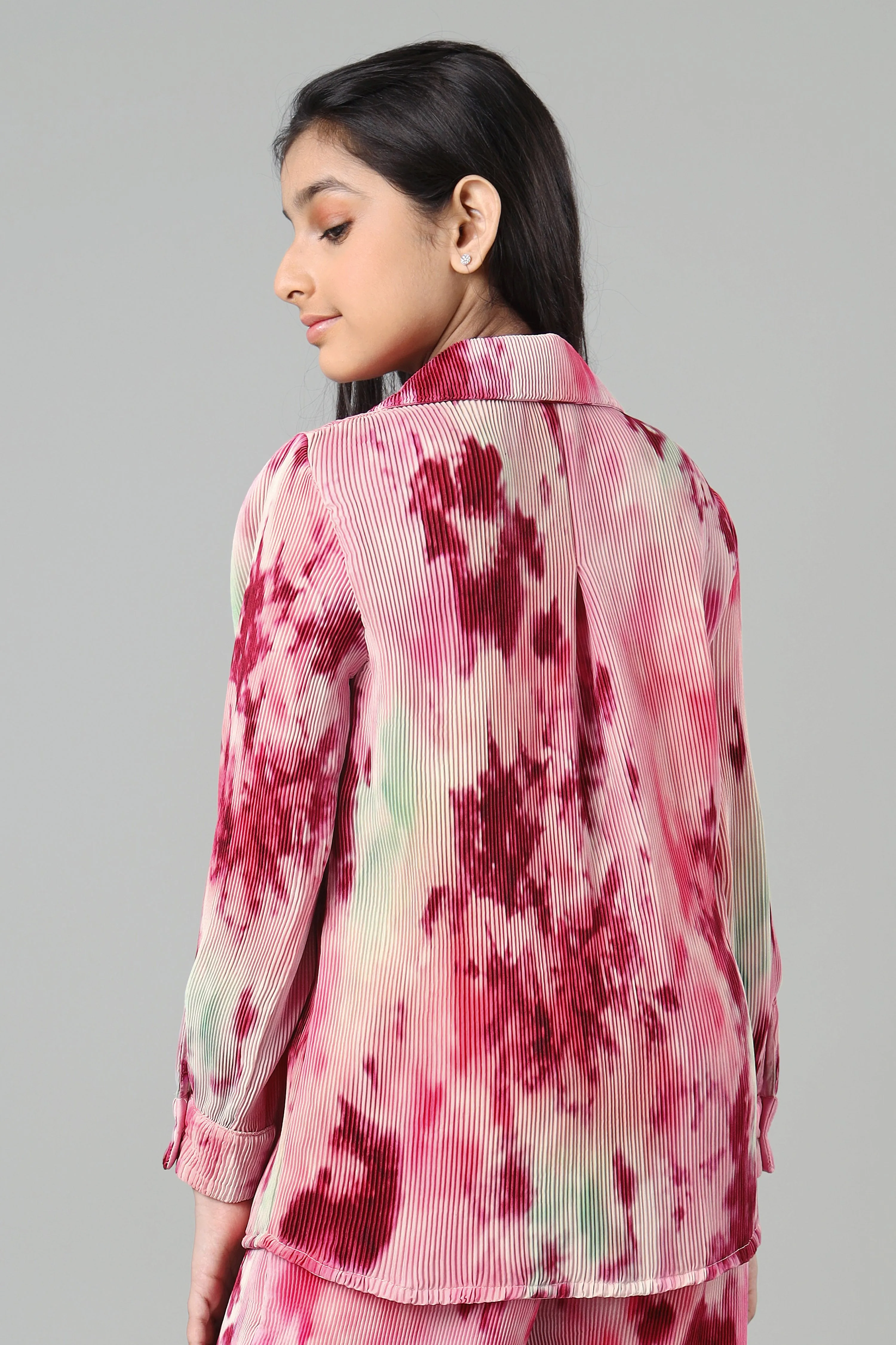 Bestselling Tie Dye Pleated Shirt For Girls