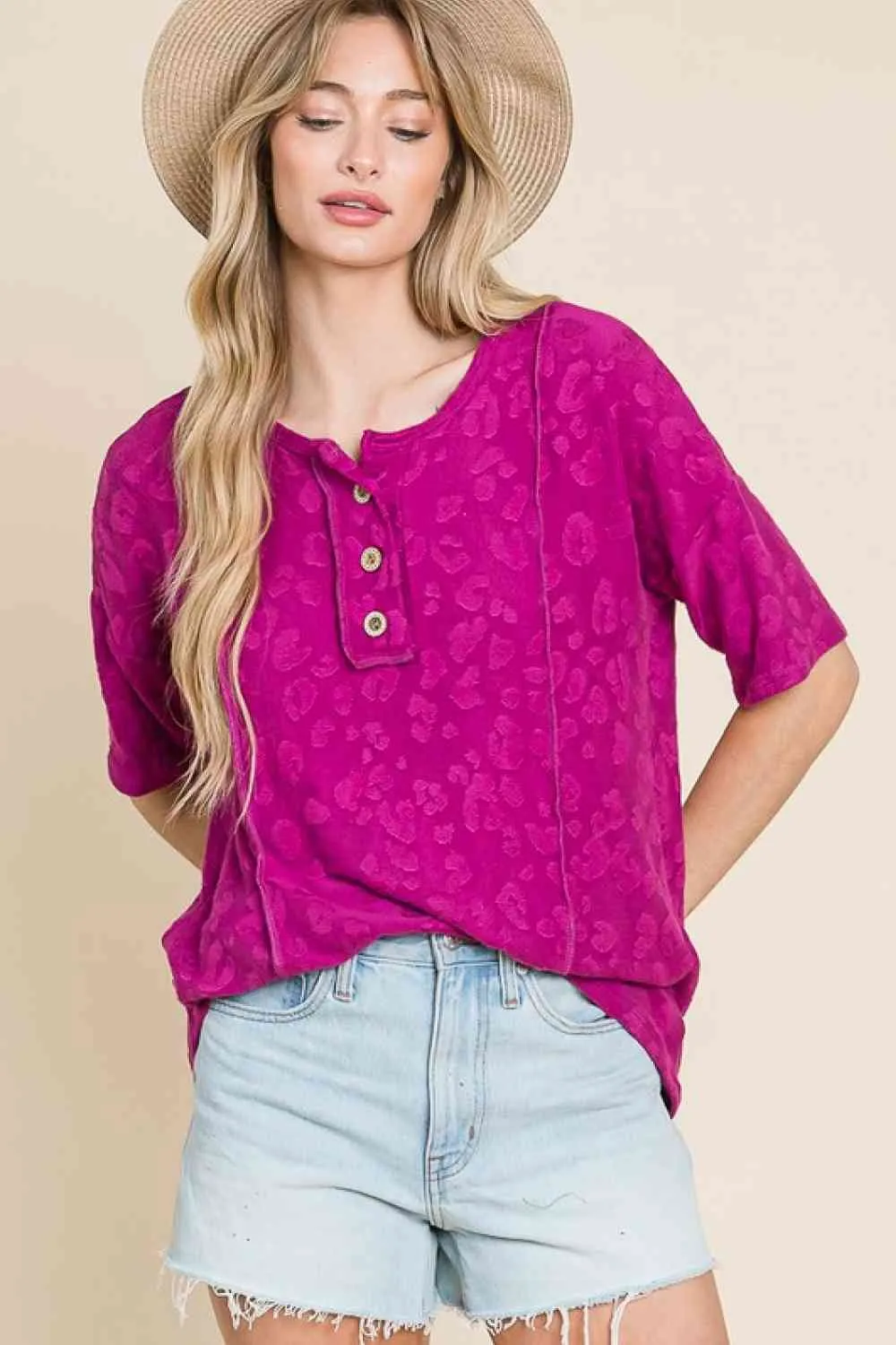 BOMBOM Button Down Top