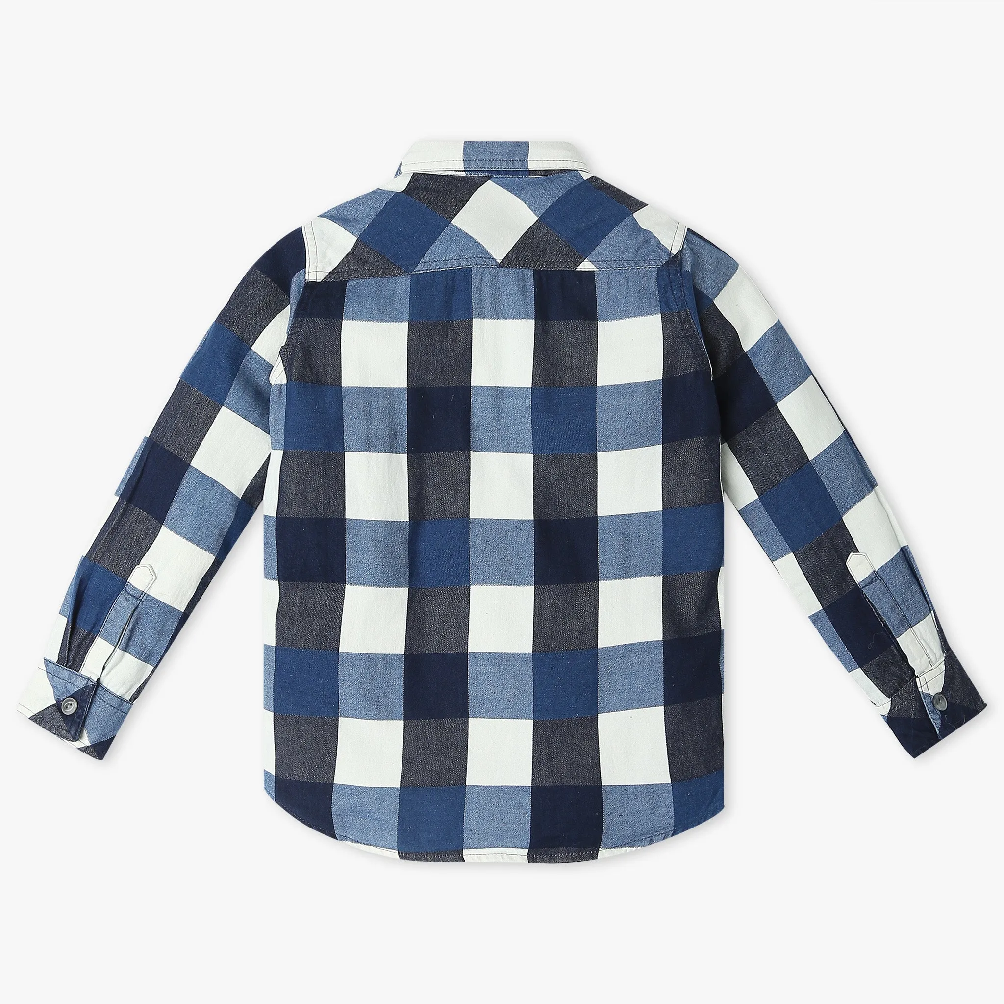 Boys Regular Fit Checkered Shirt