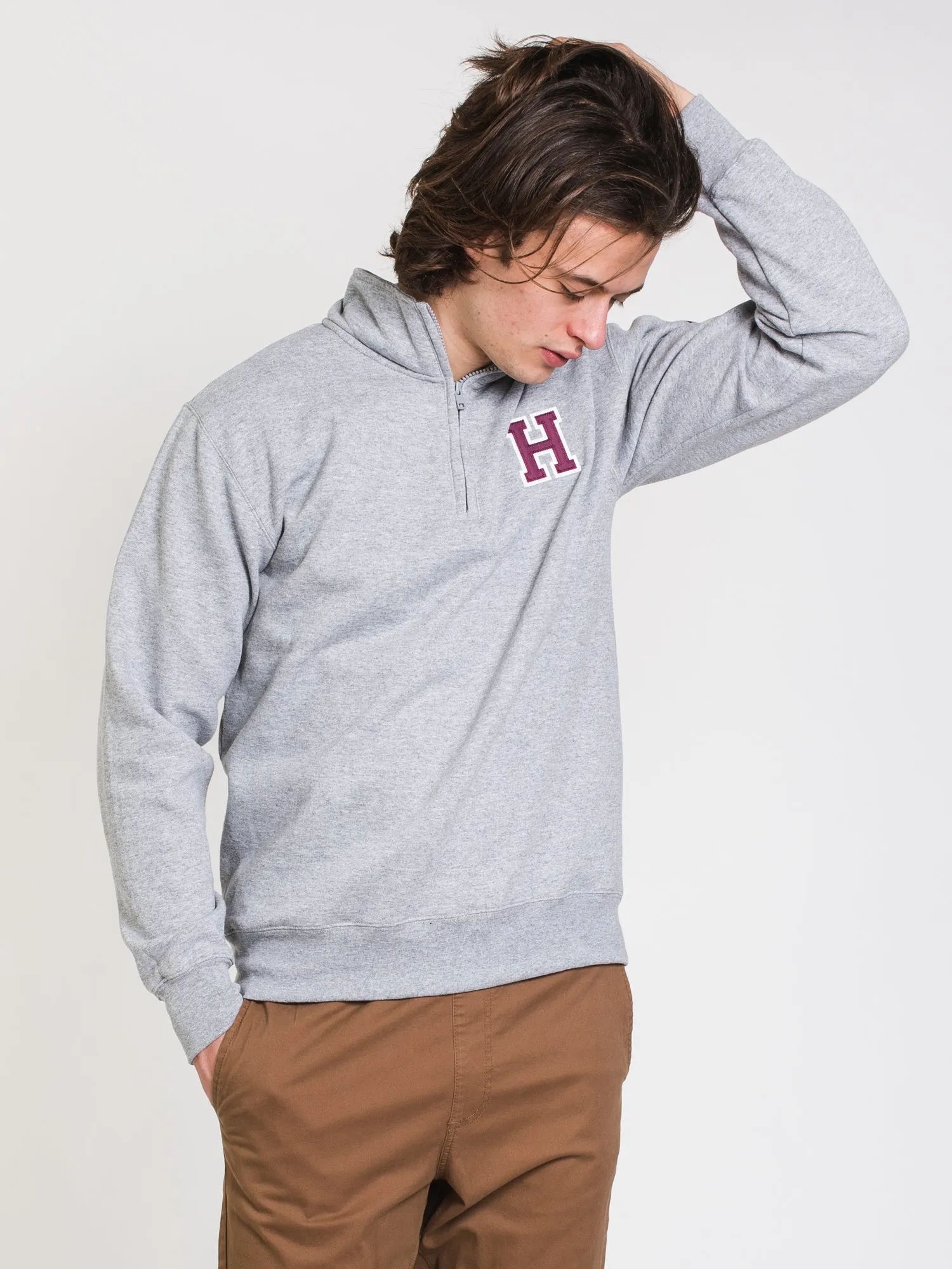 CHAMPION 1/4 ZIP HARVARD UNIVERSITY SWEATER - CLEARANCE