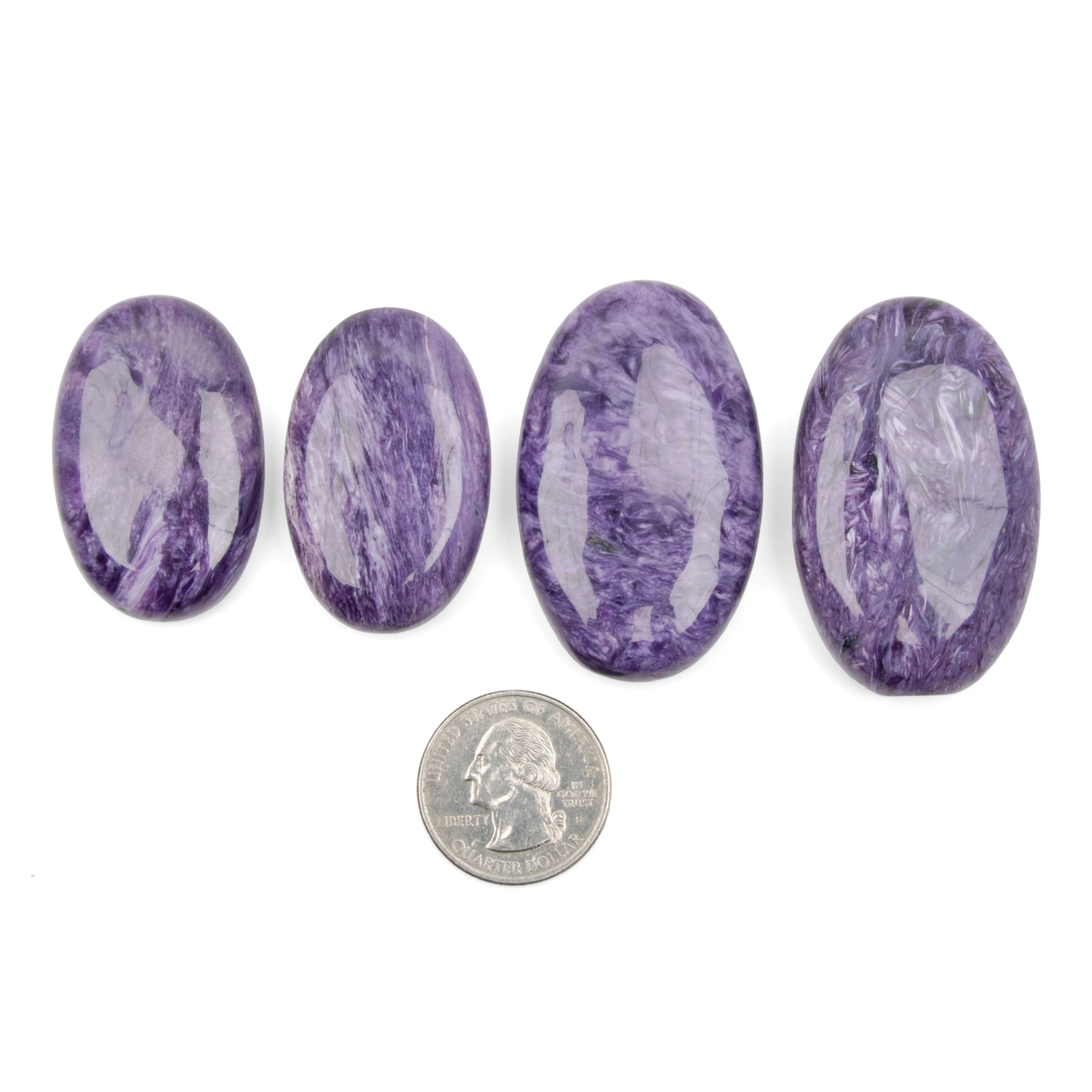 Charoite - Palm Stones, Polished