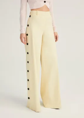 Derek Lam 10 Crosby Carter Wide Leg Button Detail Trouser