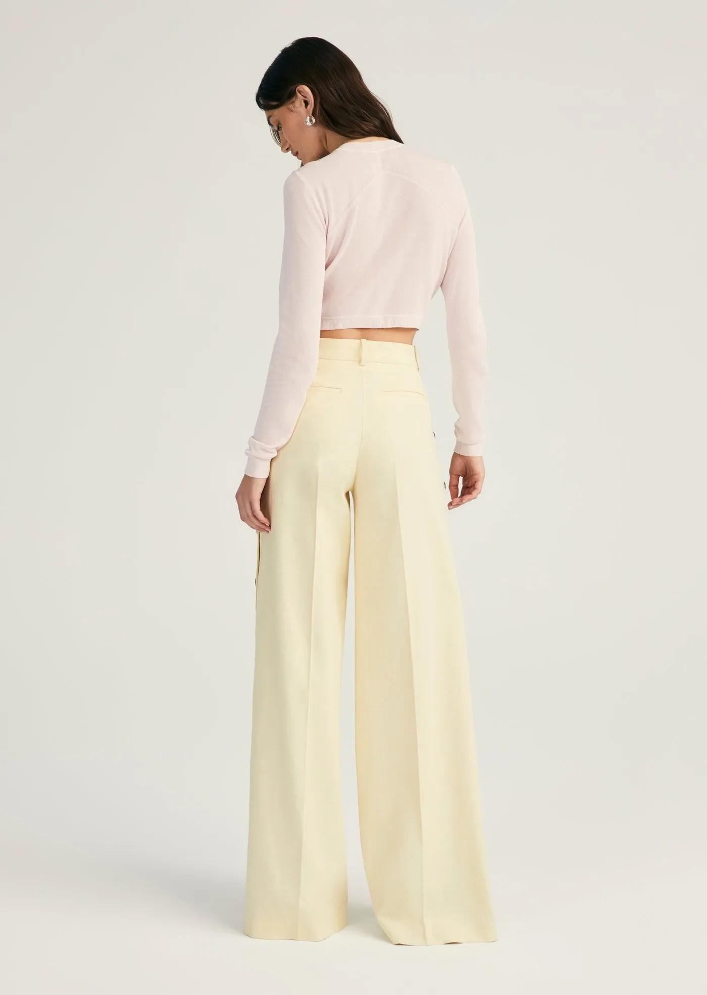 Derek Lam 10 Crosby Carter Wide Leg Button Detail Trouser