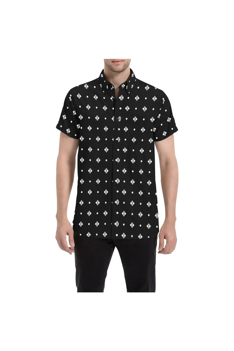 Diamond and Stud Men's All Over Print Short Sleeve Shirt