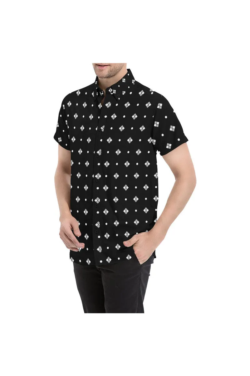 Diamond and Stud Men's All Over Print Short Sleeve Shirt