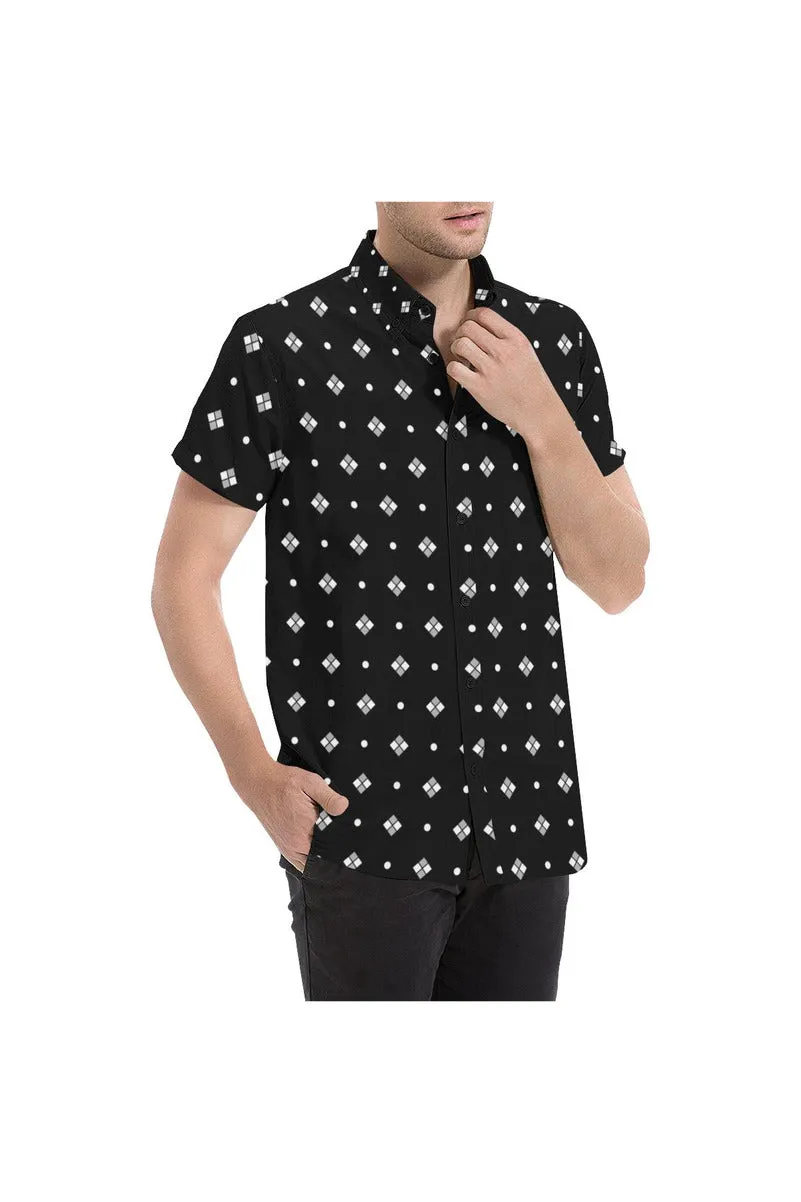 Diamond and Stud Men's All Over Print Short Sleeve Shirt