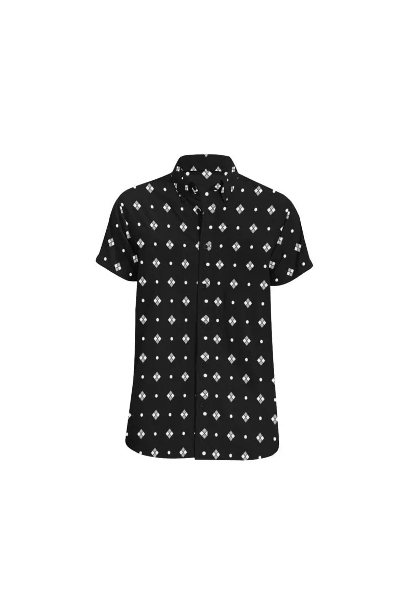 Diamond and Stud Men's All Over Print Short Sleeve Shirt