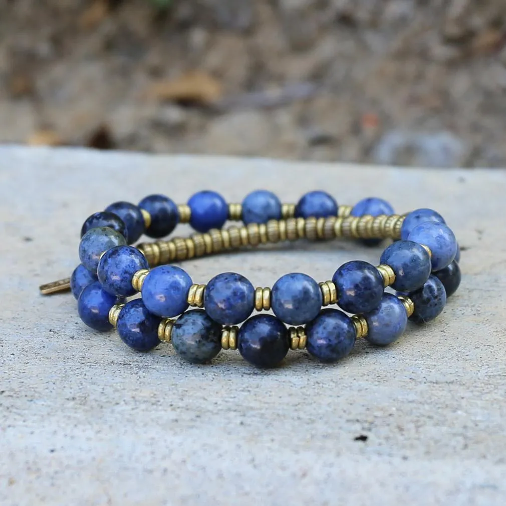 Dumortierite Mala Bracelet