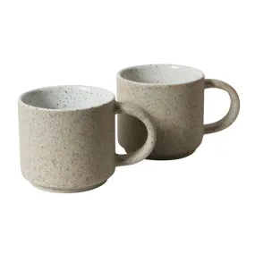 Espresso Mugs 4 Pack - White Granite