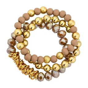 Gianna Bracelet Set-Mocha