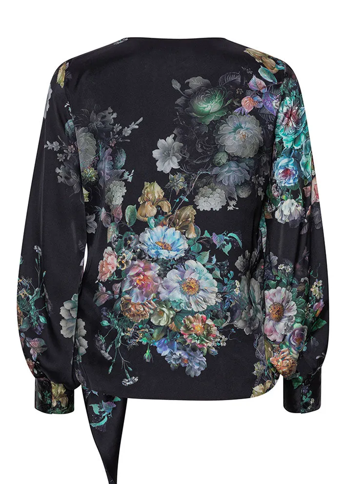 Karmamia Ines Blouse - Sl-om-bluse - Daisy Noir Wildflower