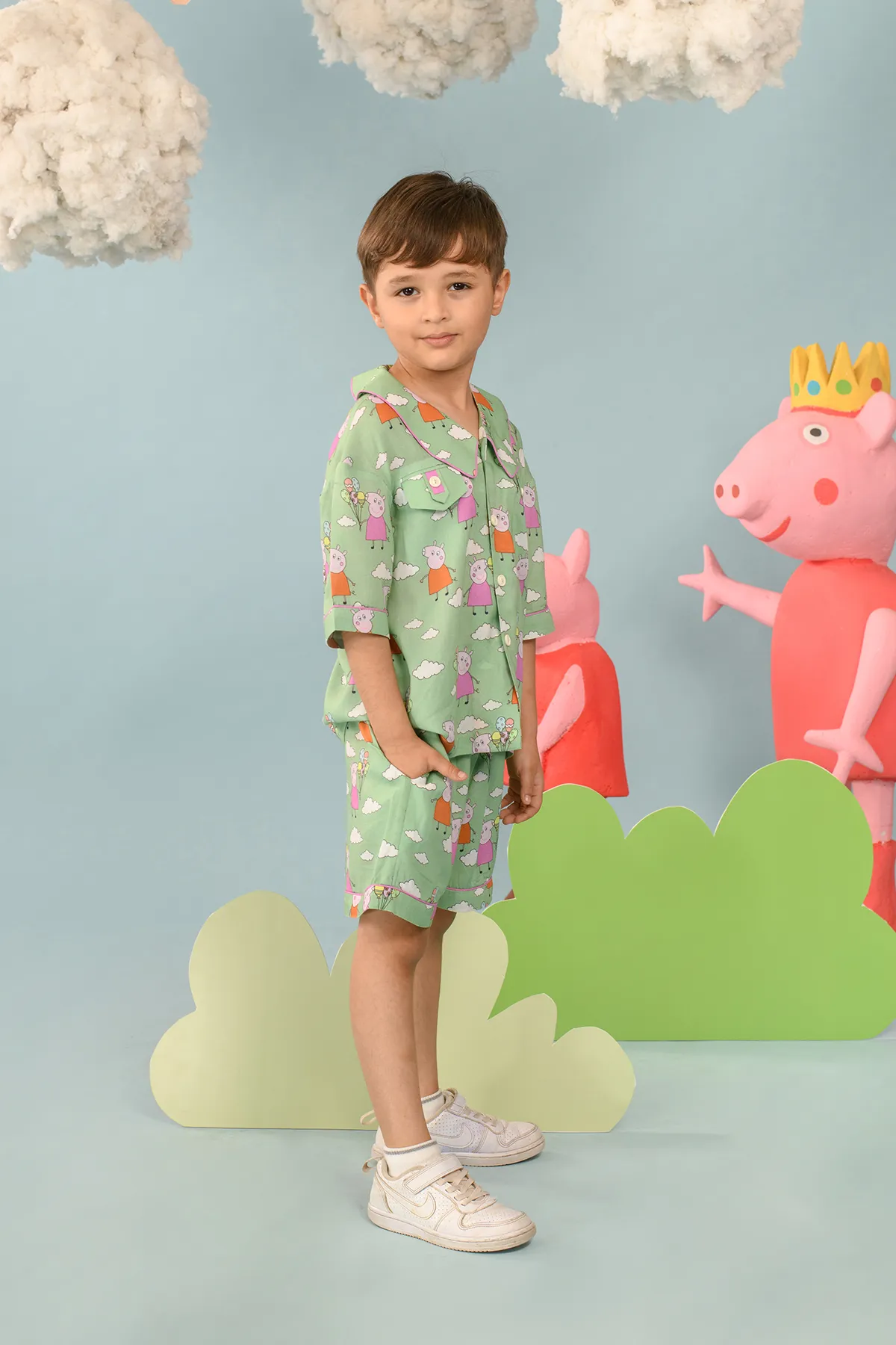 Kelly- Peppa Pig Shorts Set For Boys