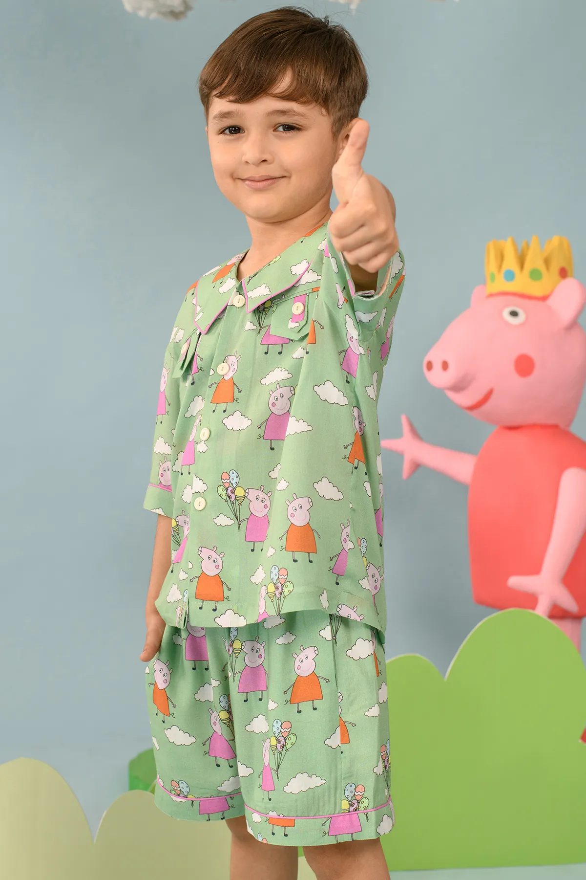 Kelly- Peppa Pig Shorts Set For Boys