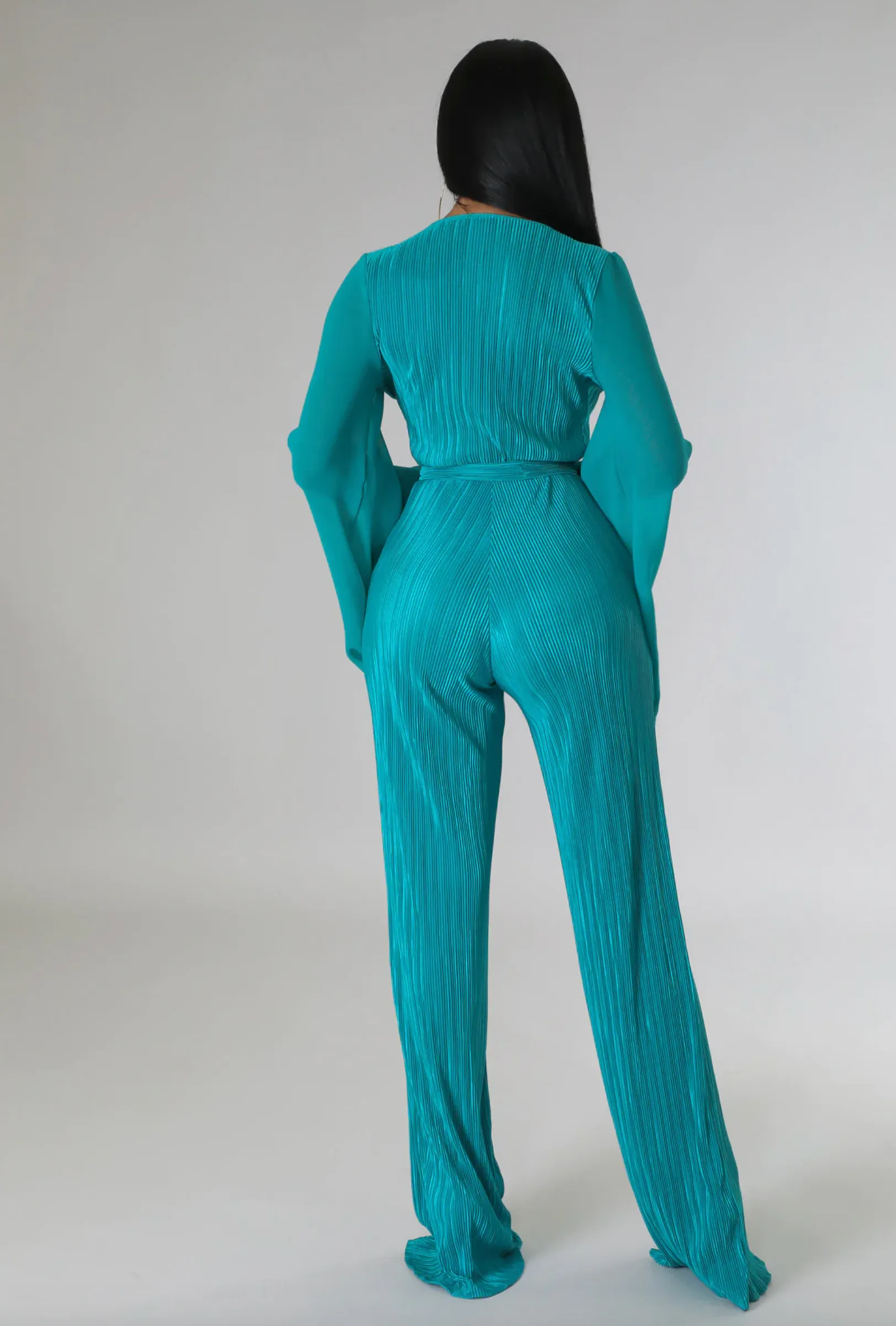 Kenta Semi Stretch Jumpsuit Teal