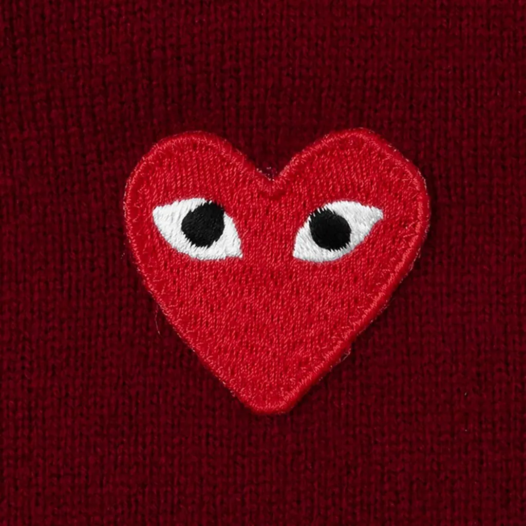 Knit Cardigan Red Heart - Burgundy