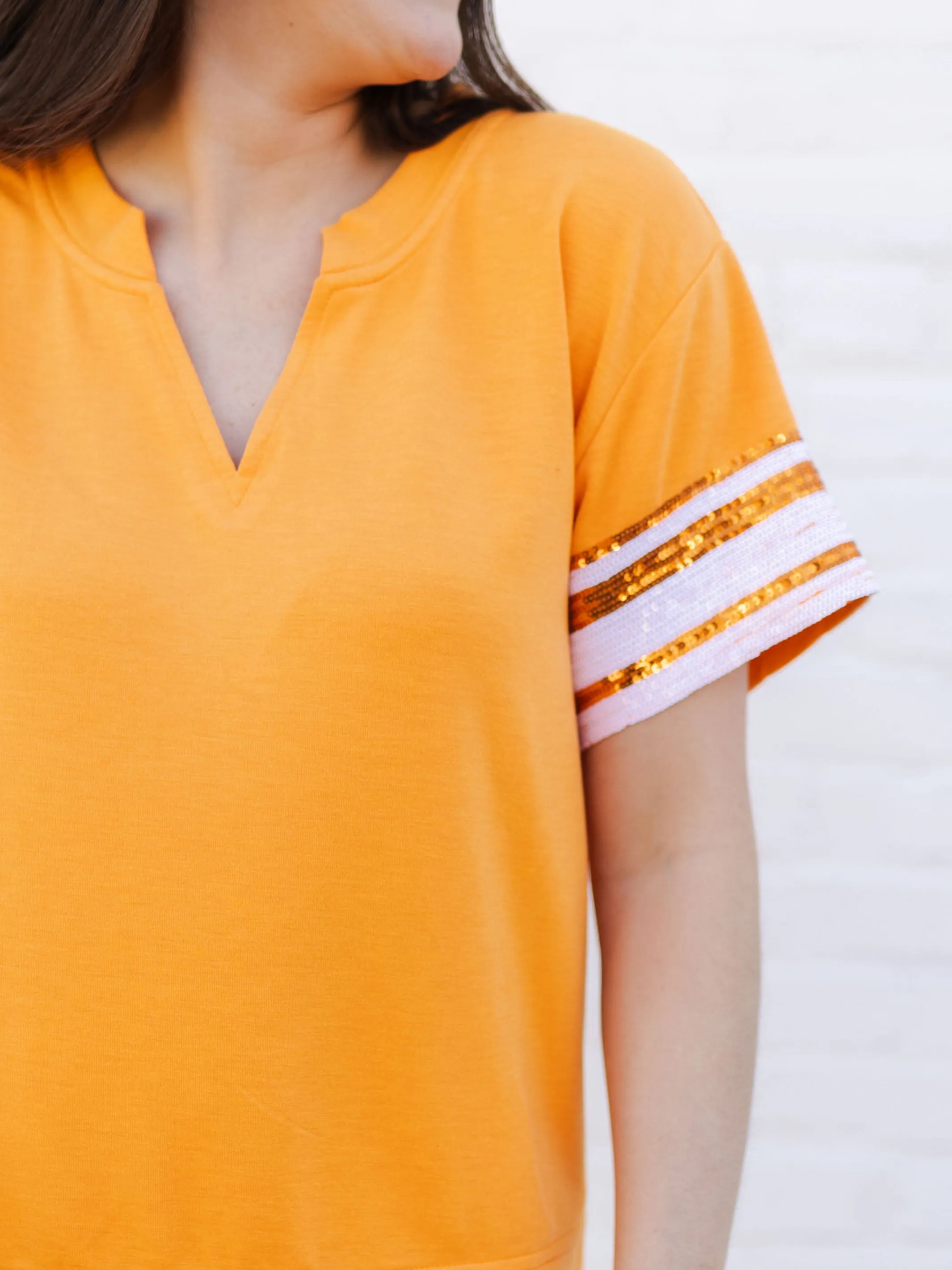 Lauren Top | Orange   White