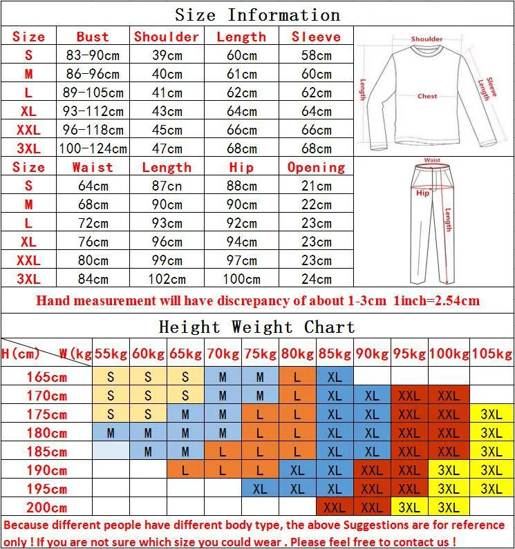 Long Sleeve Mens Compression Shirts Fitness Pant Sports Suit for Men's