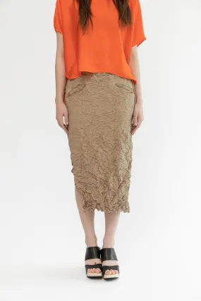 Moth Convertible Column Skirt | Khaki