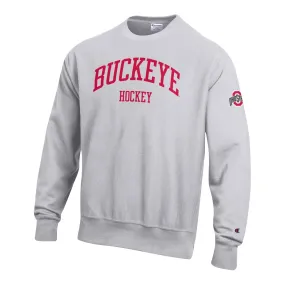 Ohio State Buckeyes Champion Hockey Gray Crew Neck Sweatshirt