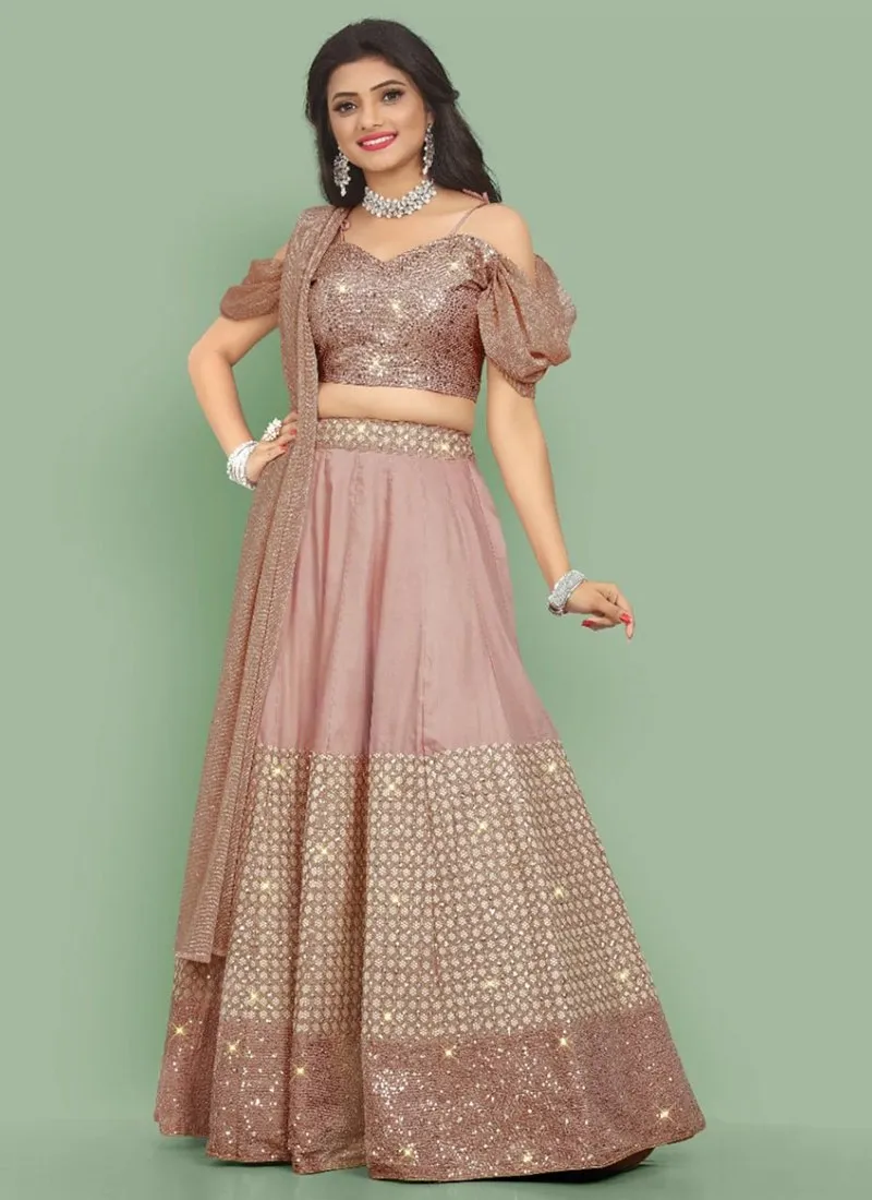 PEACH-COTTON-SILK-LEHENGAWITH-EMBROIDERY-WORK