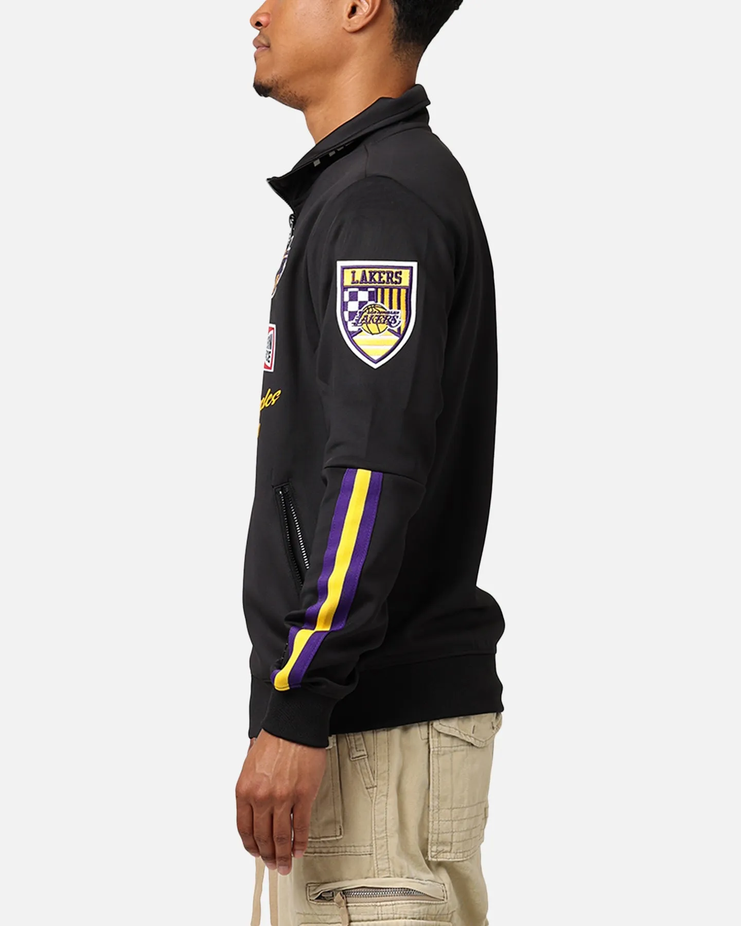 Pro Standard Los Angeles Lakers Fast Lane Track Jacket Black/Purple