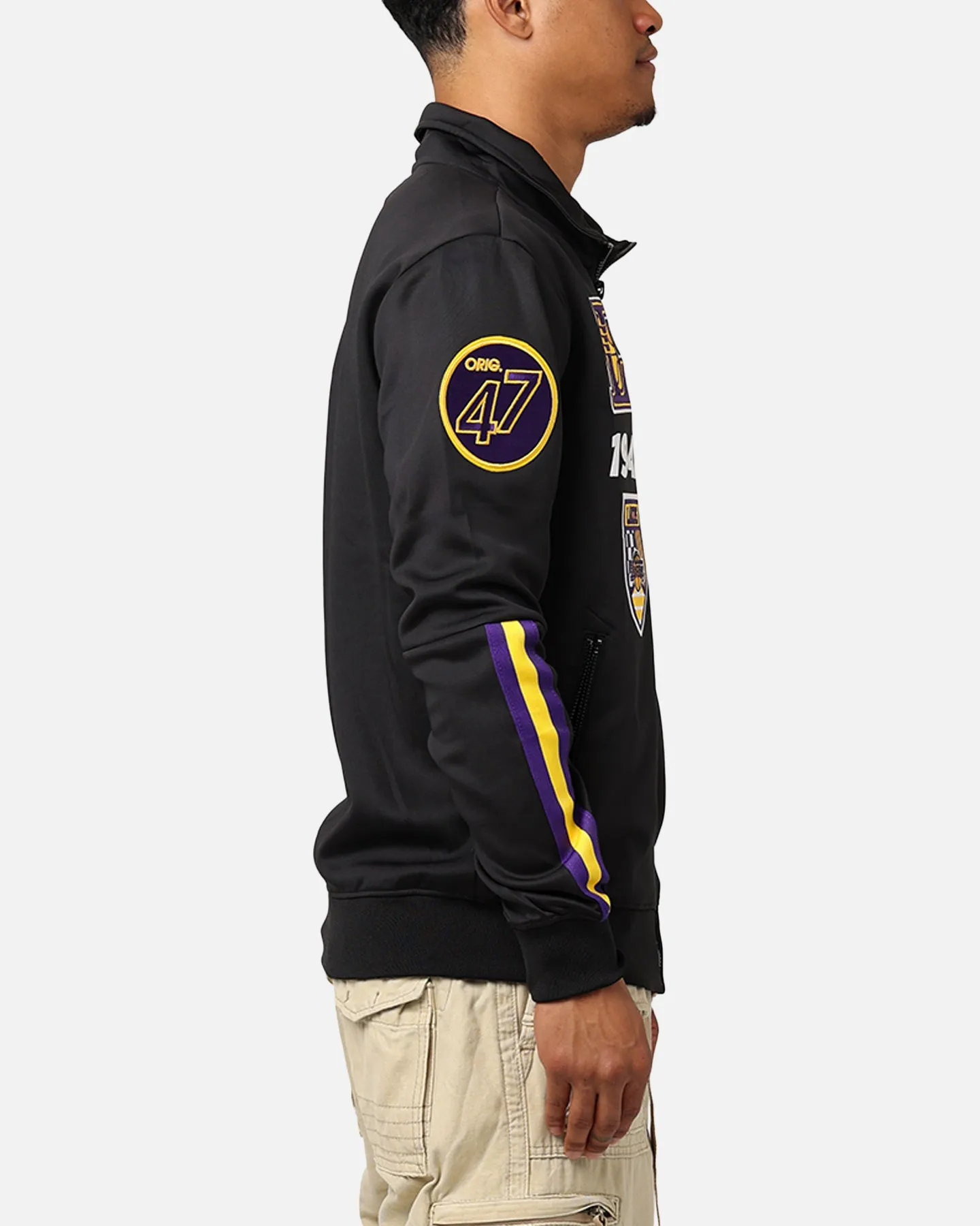 Pro Standard Los Angeles Lakers Fast Lane Track Jacket Black/Purple