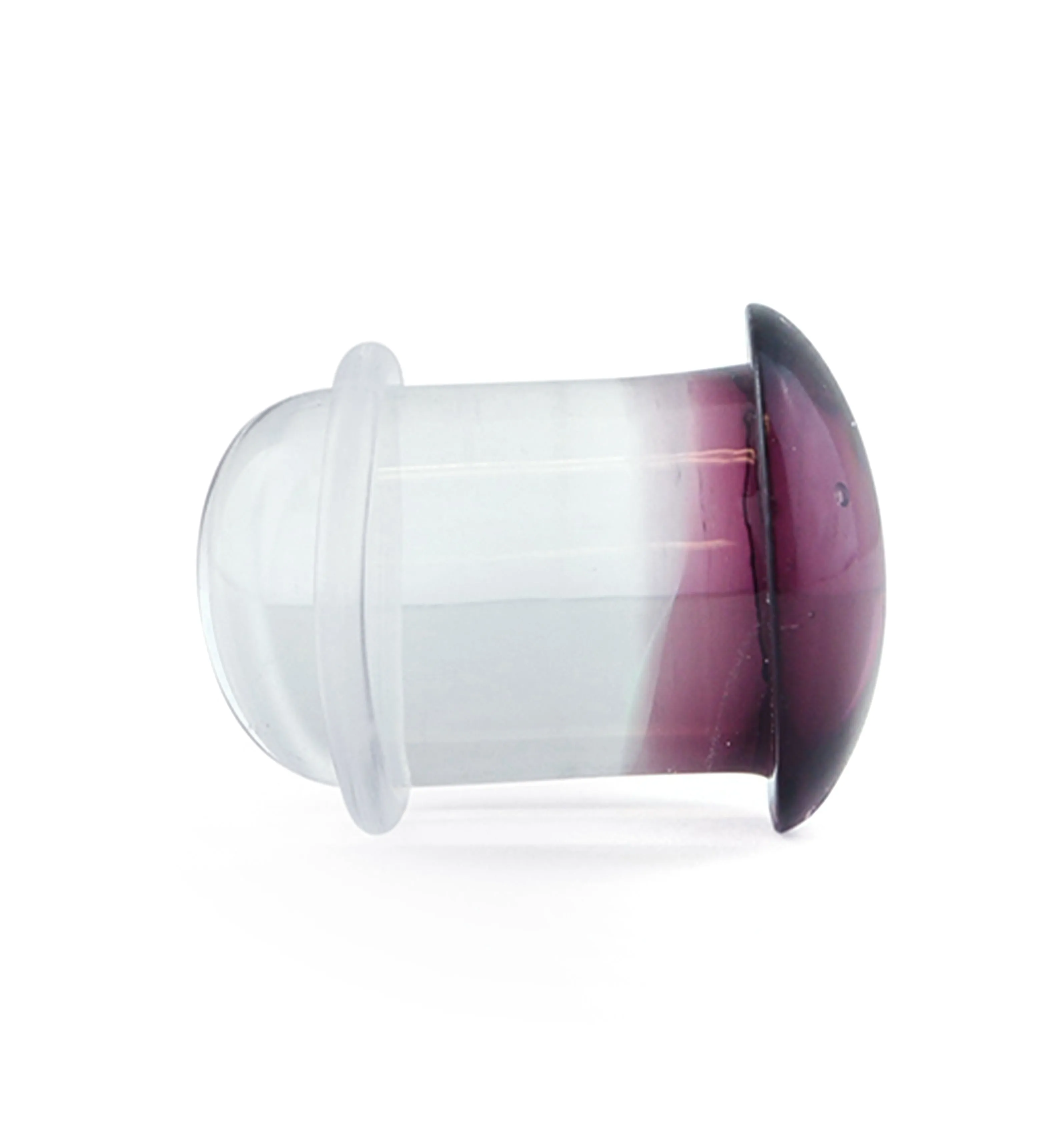 Purple Color Front Single Flare Glass Plugs