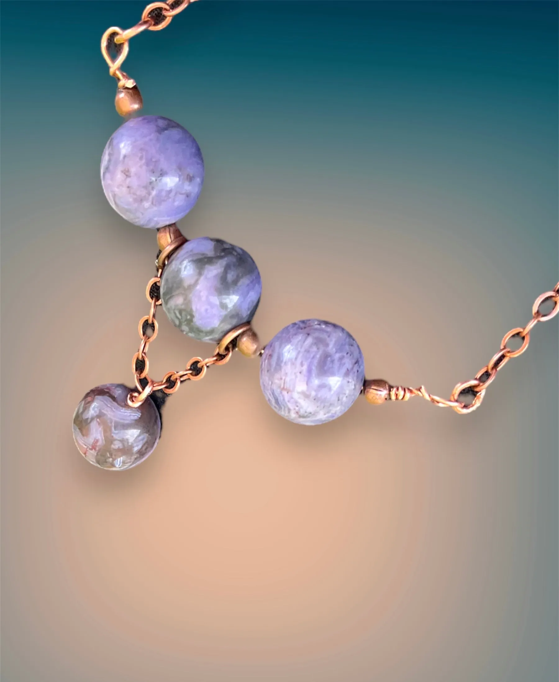 Purple Crazy Lace Agate Necklace