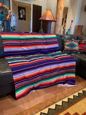 Purple serape blanket  7’-5’