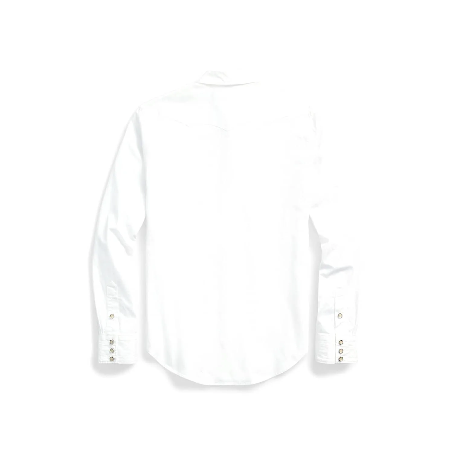 Slim Fit Poplin Western Shirt White