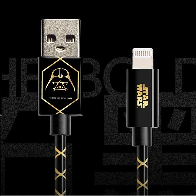 Star Wars Darth Vader Sync and Lightning to USB Cable for iPhone / iPad (2 packs)