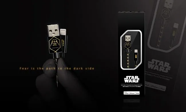 Star Wars Darth Vader Sync and Lightning to USB Cable for iPhone / iPad (2 packs)