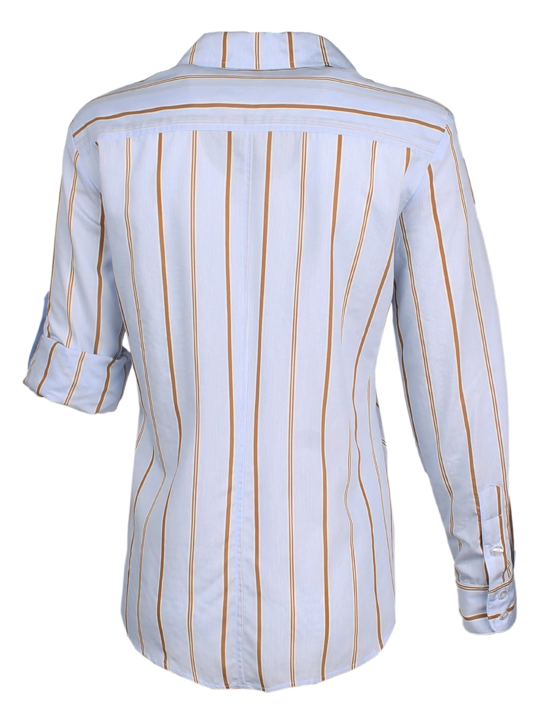 Teigan Shirt Blue/Tan Menswear Stripe