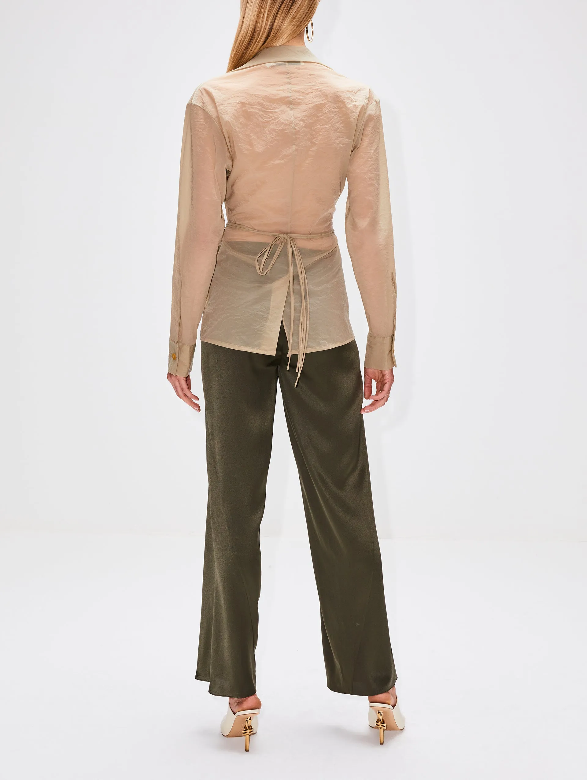 Tidal Tie Front Sheer Shirt