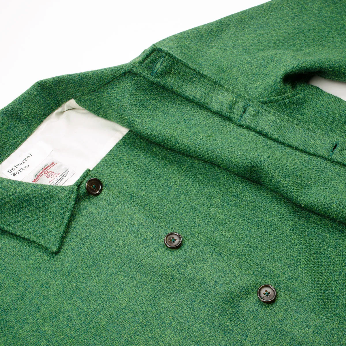 Universal Works - Easy Over Jacket Harris Tweed - Green