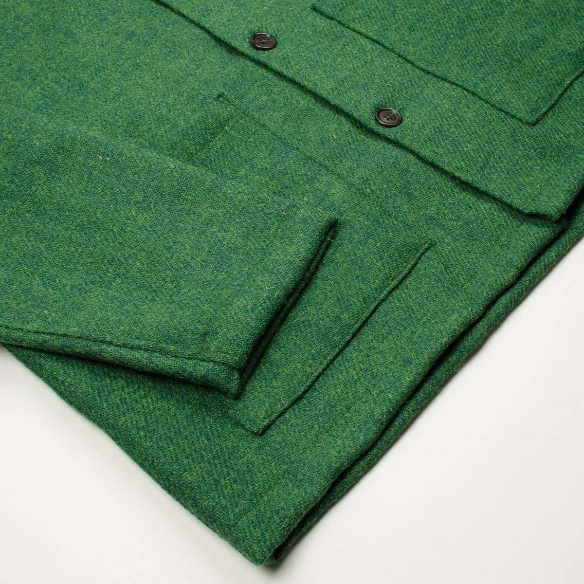 Universal Works - Easy Over Jacket Harris Tweed - Green