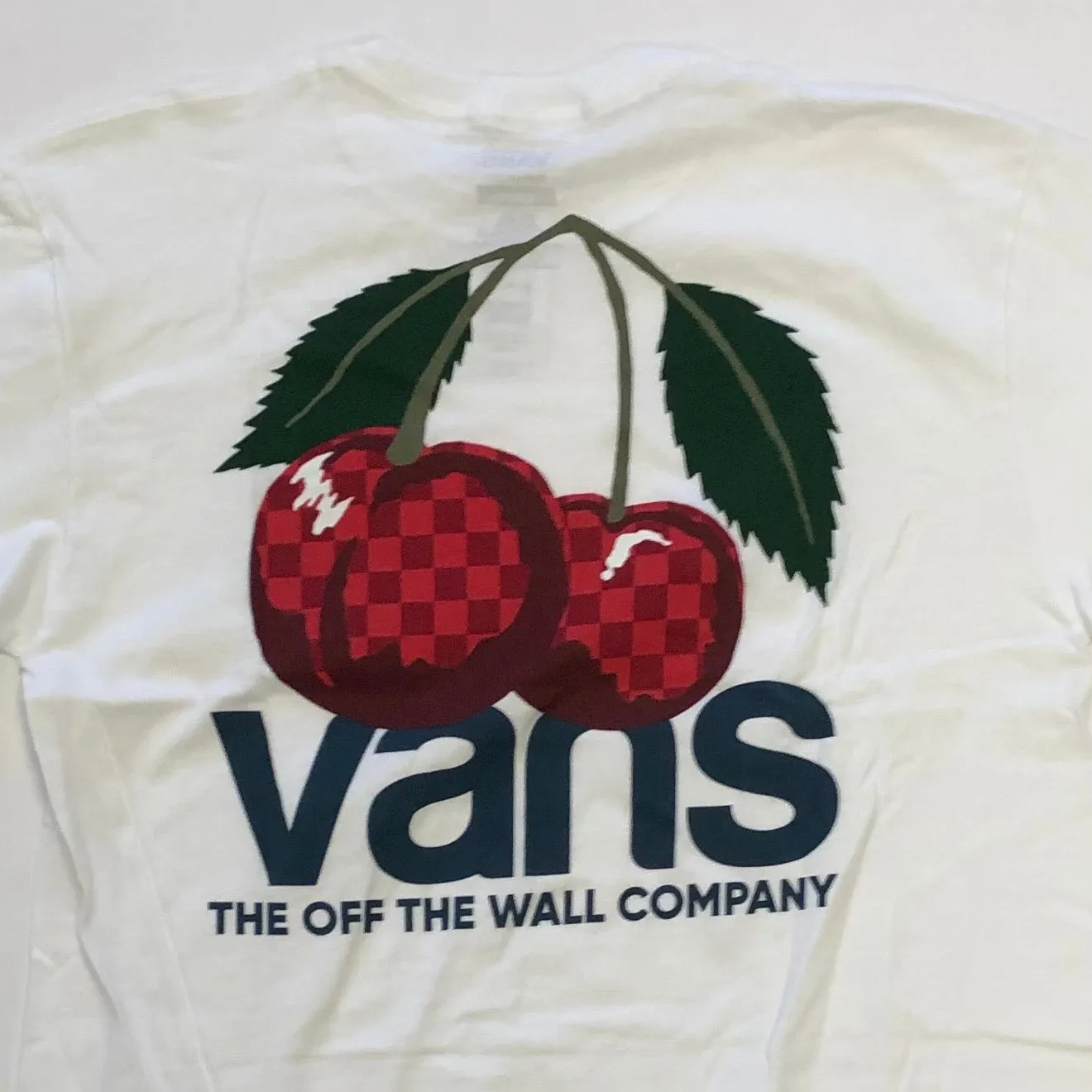 VANS Cehhry Chekcered Graphic T-Shirt