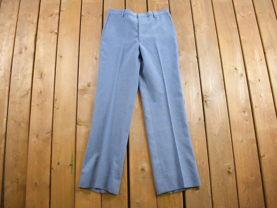 Vintage 1970s Pleated Trousers Size 31 x 32 / 70s Pants / Streetwear Fashion / True Vintage / 70s Slacks / Polyester Trousers