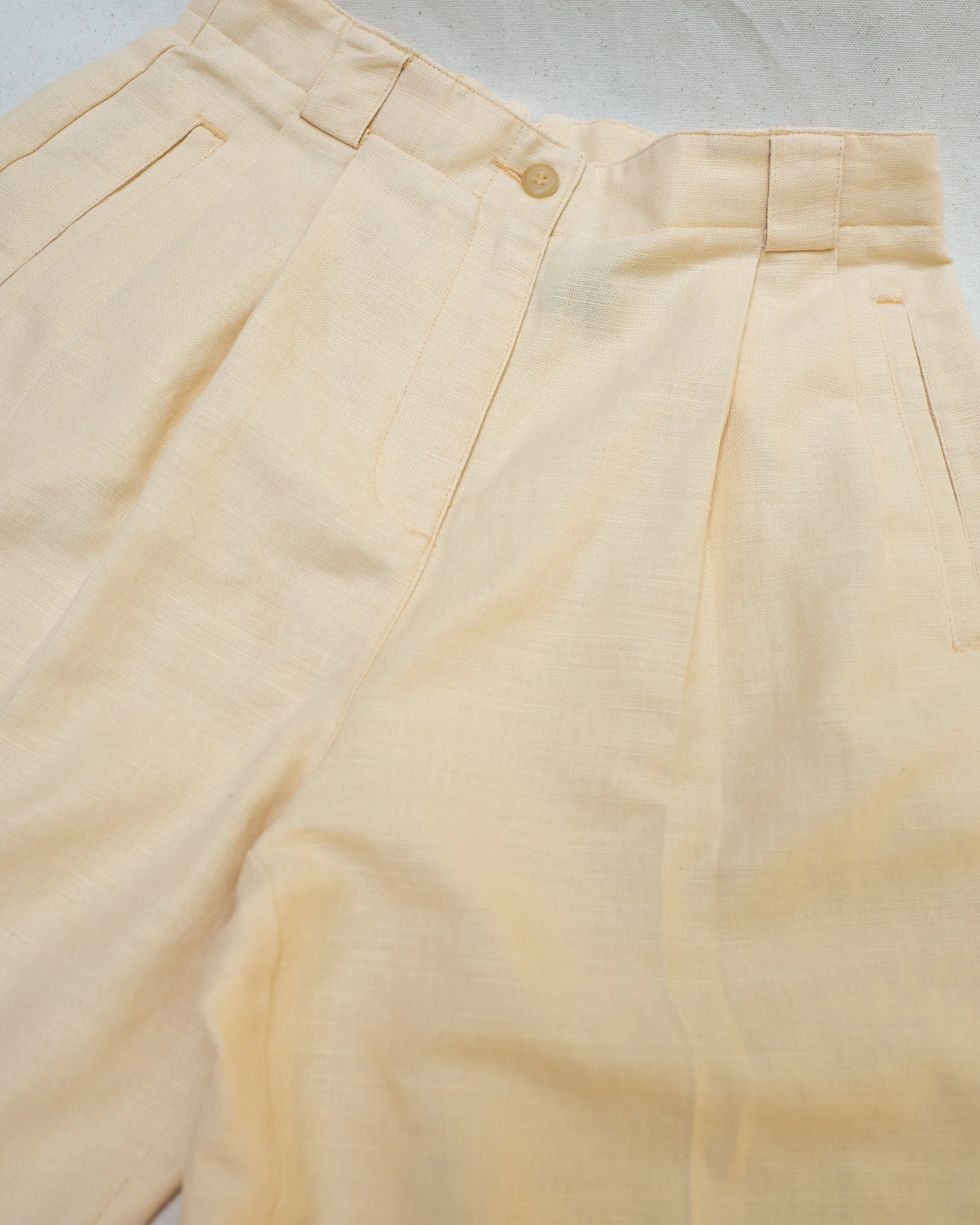 Vintage Peach Linen Trousers (XS)