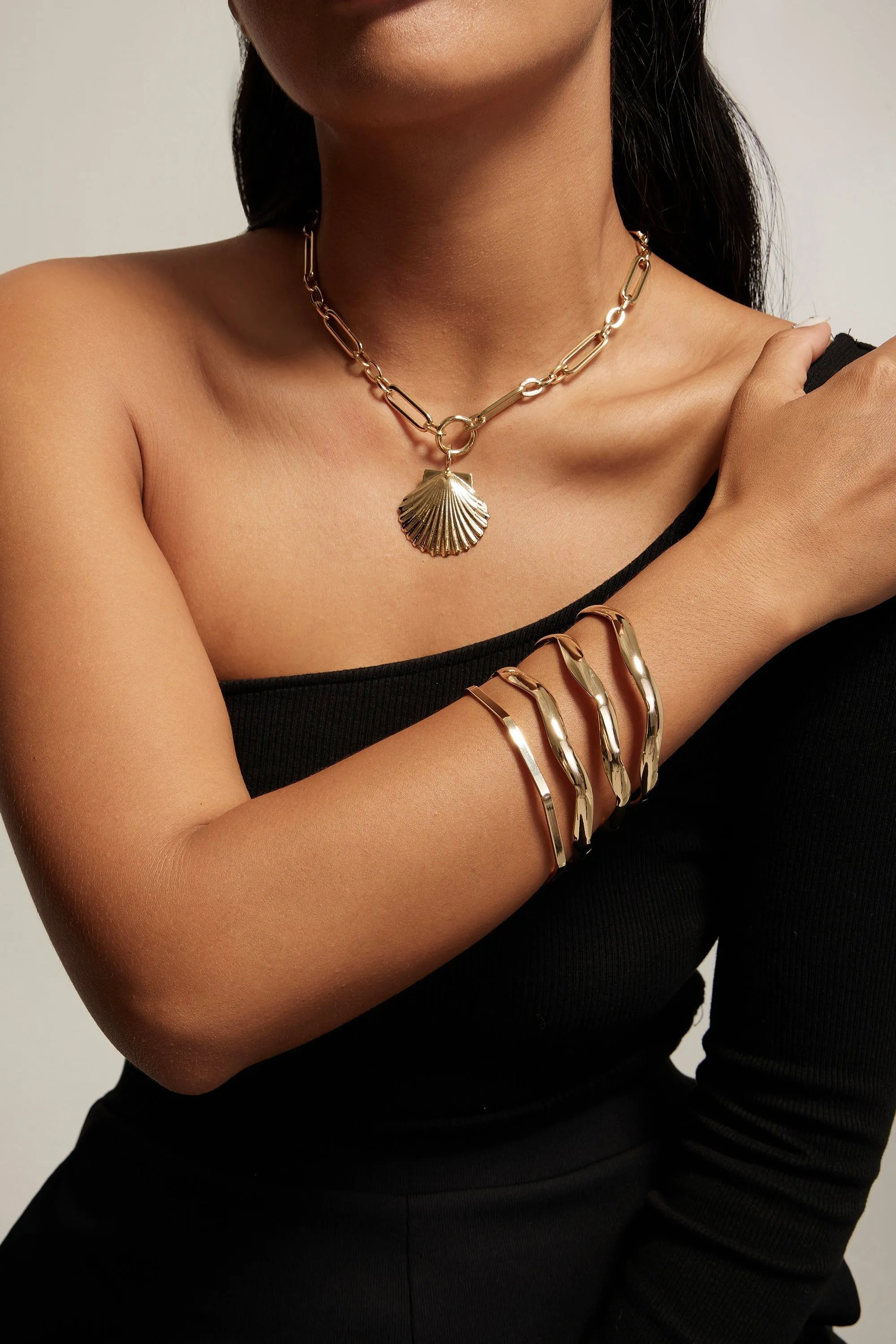 Wavy Bangle Set