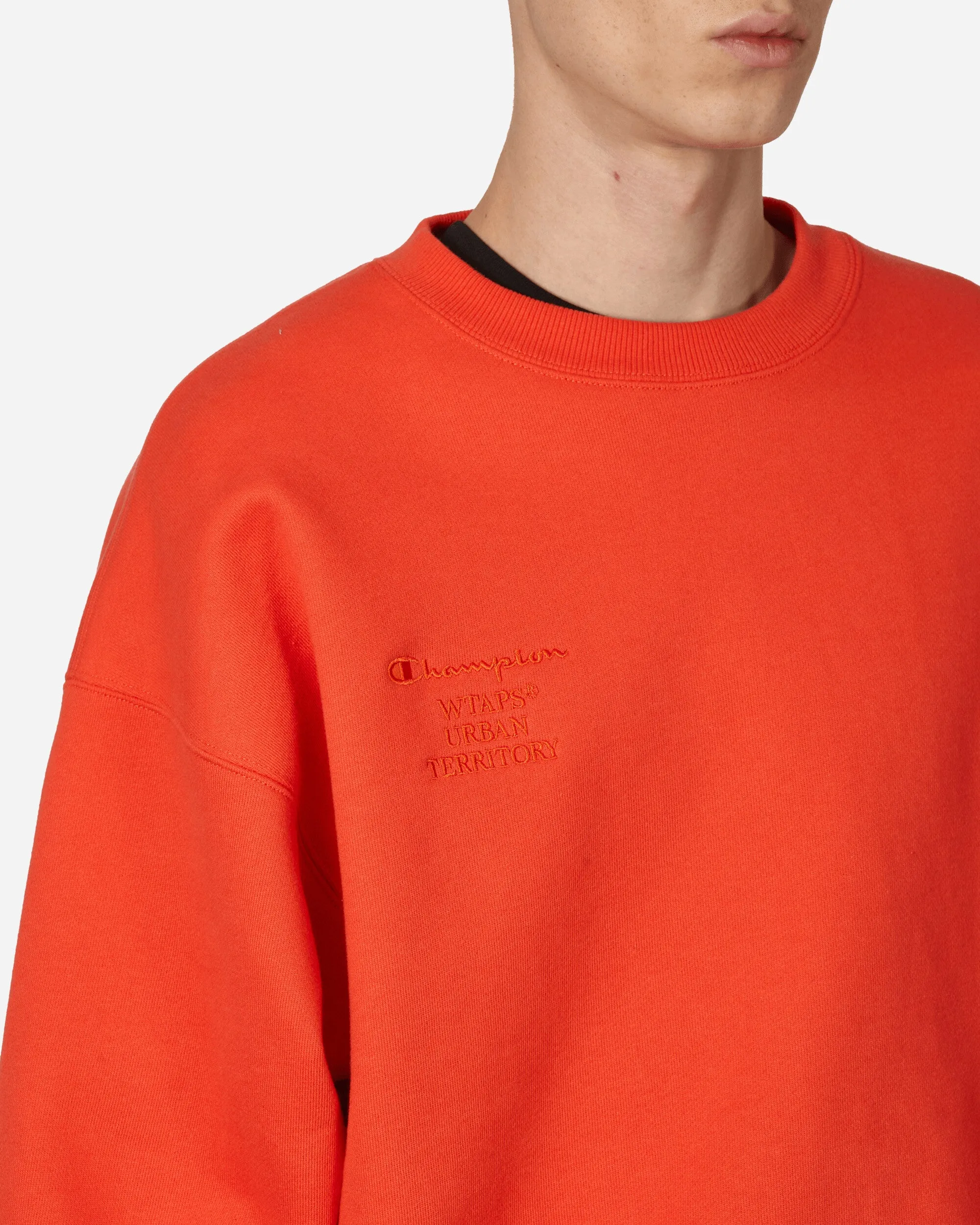 WTAPS Academy Crewneck Sweatshirt Orange